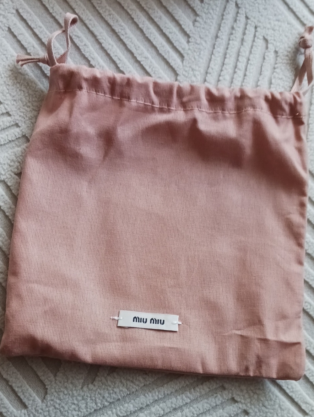 Miu Miu Blush Pink Drawstring Pouch